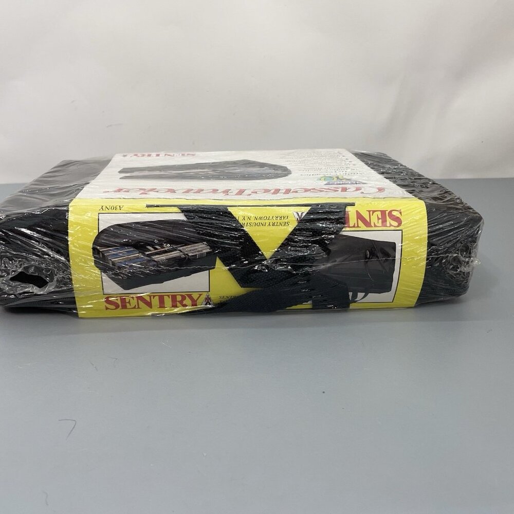 Vintage Sentry Travel Cassette Tape Carrying Storage Case Tote Soft Shell Black - Picture 5 of 5